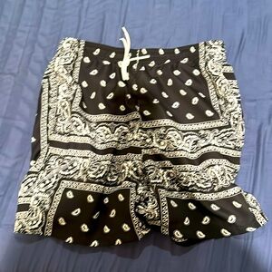 Black Athletic Bandana Shorts